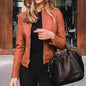 Veste cuir coupe cintrée Femme