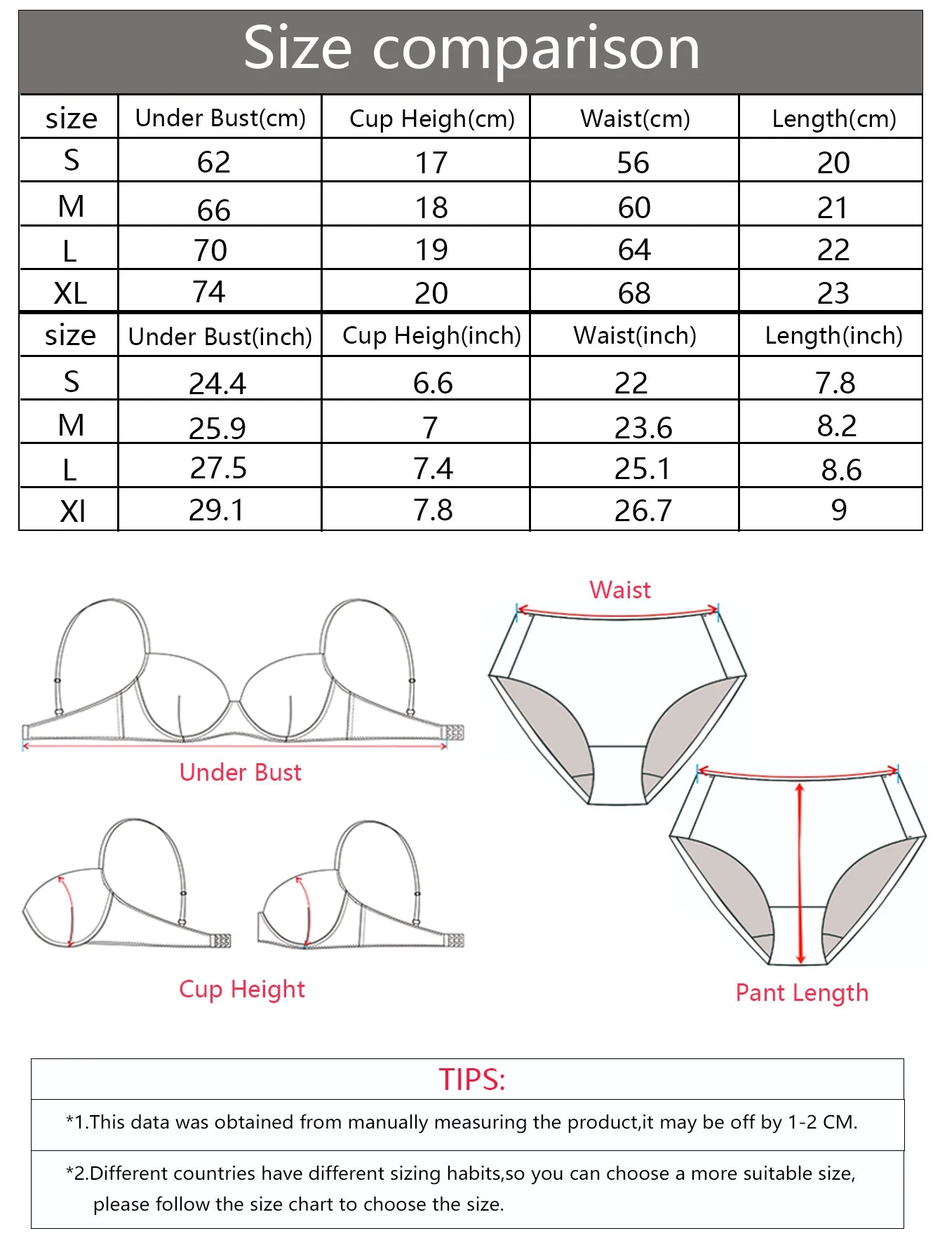 Ensemble de lingerie push up sexy