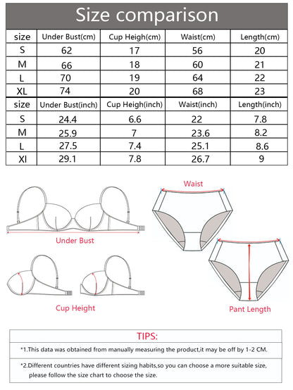 Ensemble de lingerie push up sexy