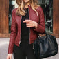 Veste cuir coupe cintrée Femme