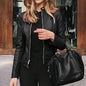 Veste cuir coupe cintrée Femme