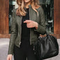 Veste cuir coupe cintrée Femme