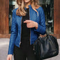 Veste cuir coupe cintrée Femme
