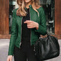 Veste cuir coupe cintrée Femme