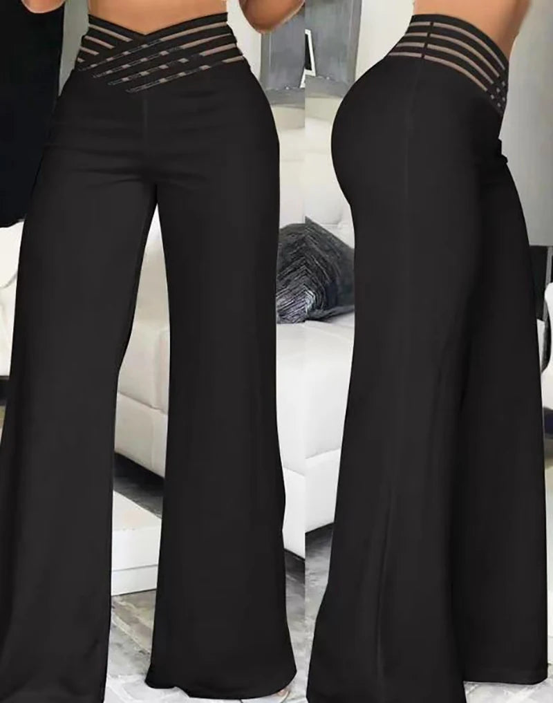 Pantalon évasé élégant